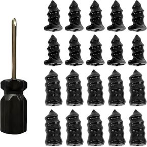 20 PCS Tire Repair Rubber Nail Kit, High-Hardness Rubber Puncture Repair Screws with Tool, Emergency Flat Tire Fix for Car Motorcycle Truck, Universal for Most Cars, Trucks, SUVs (Black) in Kuwait
