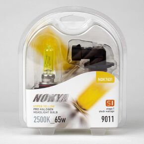 Nokya Hyper Yellow Pro Halogen Headlight Bulbs 9011-2500K 65W 12V NOK7631 in Kuwait