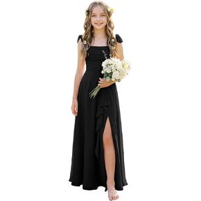 Junior Bridesmaid Dresses High Slit Junior Bridesmaid Dress for Girls Formal Dresses for Girls in Saudi Arabia
