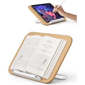 Adjustable Book Stand for Reading, 13 Height Levels Book Holder, Hands-Free Desktop Book Stand with Page Clips, Foldable Book Stand for Textbooks, Cookbooks, Tablets & Study in Kuwait