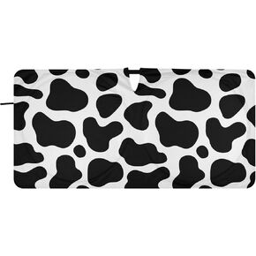 مظلة شمسية للزجاج الأمامي مقاس 59 × 30 بوصة لسيارة الدفع الرباعي والشاحنة قابلة للطي غطاء مانع حاجب الشمس للزجاج الأمامي للسيارة ذو مربعات باللونين الأبيض والأسود in Kuwait