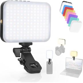 UTEBIT Selfie Light Rechargeable 156 LED Phone Light with Front & Back Clip Phone Camera Light 3 Light Modes Portable Clip Fill Video Light for iPhone iPad Laptop Video Conference Makeup TikTok Vlog in Kuwait