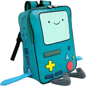 BeeMore Cartoon Robot Travel Laptop حقيبة ظهر لطيفة باللون الأزرق PU Robot Animal Finn Jake Adventure Trip حقيبة ظهر مقاومة للماء حقيبة كمبيوتر جامعية هدية للرجال والنساء تناسب دفتر الملاحظات مقاس 15.6 بوصة in Kuwait