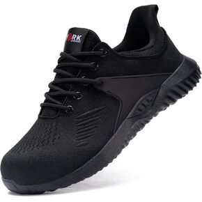 LARNMERN Slip On Steel Toe Work Shoes Men's Slip Resistant Safety Sneaker Lightweight Comfortable Shoe in Kuwait