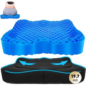 وسادة مقعد جل تبريد، تصميم سميك كبير قابل للتنفس على شكل قرص العسل يمتص نقاط الضغط وسادة جل مع غطاء مضاد للانزلاق وسادة مقعد تبريد لكرسي المكتب والمنزل ووسادة مقعد السيارة للكرسي المتحرك in Kuwait