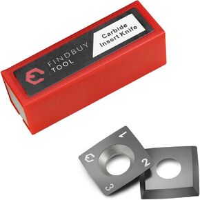 Findbuytool كربيد إدراج القواطع (15x15x2.5mm-30°-R150-4R0.5) إدراج لأدوات قطع رأس حلزونية النجارة، 10 قطع (10) in Kuwait