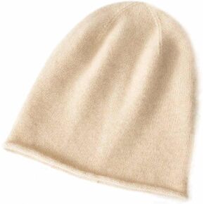 Womens Beanie Hats Fall Winter Soft Warm Merino Wool Cashmere Knit Cap in Kuwait