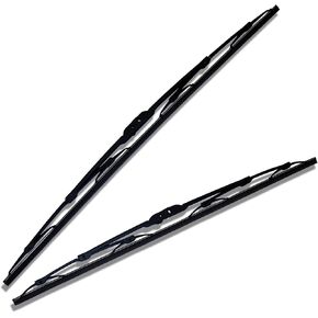 TuningPros WBMP-15-15 Metal Frame Windshield Wiper Blade For Bayonet Arm, Pin Arm and J Hook, 15" (375mm) Driver Side & 15" (375mm) Passenger Side, Set of 2 in Kuwait