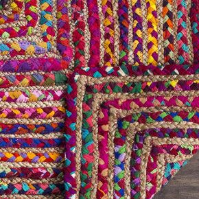 SAFAVIEH Cape Cod Collection Area Rug - 2'3" x 4', Red & Multi, Handmade Jute & Cotton, Woven Braided Design (CAP202A) in Saudi Arabia