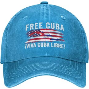 Free Cuba hat Viva Cuba Libre Patria Y Vida Cuban Flag Retro Cotton Cap Red in Kuwait