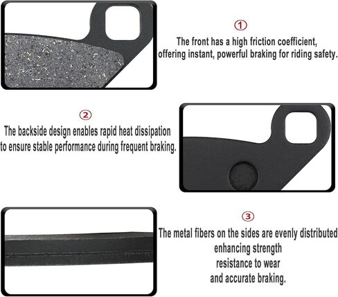 ZICOO Brake Pads for Polaris Sportsman XP 1000 850 800 570 550 500 450 Forest HO Touring EPS X2 Scrambler 850 1000 XP Front & Rear 2009 2010 2011 2012 2013 2014 2015 2016 2017 2018 2019 2020 2021 2022 in Saudi Arabia
