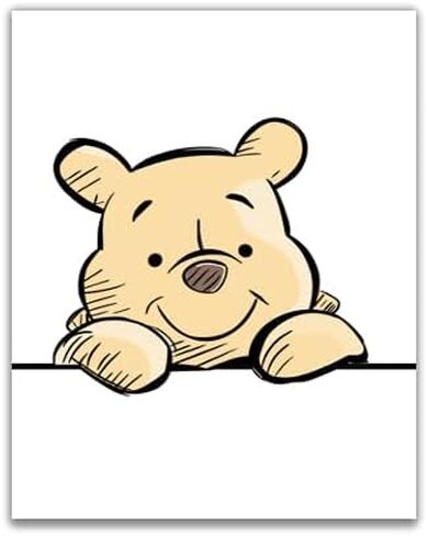 Winnie The Pooh and Friends Nursery Wall Art Set of 4, Character Illustrations, Kids Room Decor - 11x14 Poster Print - UNFRAMED in Kuwait