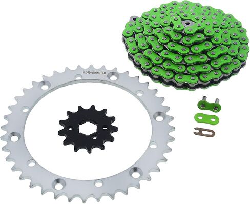 1999-2003 fits Yamaha YFM350 350 Warrior Green Chain & Silver Sprocket 13/40 in Saudi Arabia