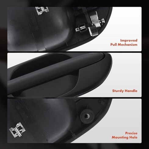 A-Premium Left Driver Side Exterior Sliding Door Handle Compatible with Honda Odyssey 1999-2004, Textured Black, Replace# 72680-S0X-A01 in Saudi Arabia