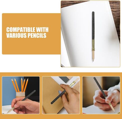 Operitacx Reusable Pencil Extender for Artists with Replaceable Tips 5.11 Inch Pencil Extension Pole for Colored Pencils Office Write Tools for School and Home Drawing in Saudi Arabia