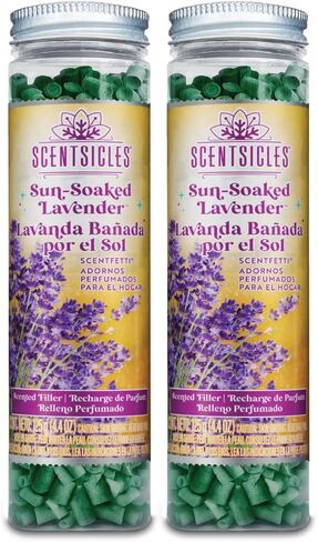 Scentsicles Scentfetti Scented Paper Filler, Sun Soaked Lavender, 125g Bottle (2 Pack) - for use in Warmers, with Botanicals, Greenery and More! in Saudi Arabia