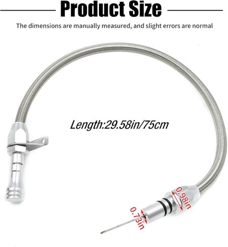 Silver Flexable Dipstick, Replacement for GM, Replacement for Chevy Trans Flexable Dipstick 700R4-4L60E 4l80E in Saudi Arabia