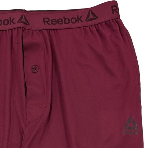 Reebok Mens Beaujolais Tech Comfort Tapered Jogger Pajama Lounge Pant Large in Saudi Arabia