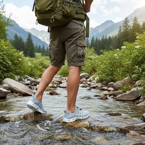 SOBASO Water Shoes Men Hiking Quick Dry Aqua Swim Beach River Barefoot Shoes for Boat Hike Surf Sport Diving Sailing Travel Adult Unisex in Saudi Arabia