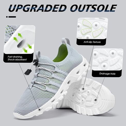 SOBASO Water Shoes Men Hiking Quick Dry Aqua Swim Beach River Barefoot Shoes for Boat Hike Surf Sport Diving Sailing Travel Adult Unisex in Saudi Arabia