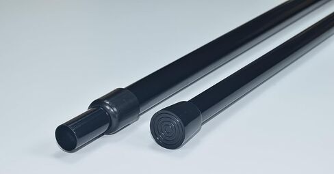 قضبان ستائر زنبركية التوتر 28-48 بوصة، 2 حزمة قابلة للتعديل بدون ضغط ستارة قضيب للنوافذ، قابلة للتوسيع صغيرة للحمام والمطبخ، أسود in Kuwait