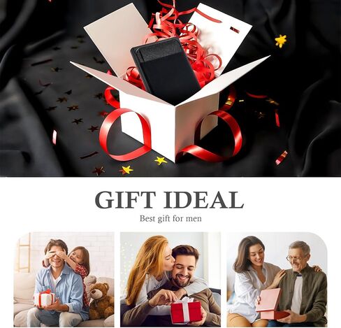 Stocking Stuffers for Men Adults,Wallet for Men with RFID Blocking,Simple Aluminum Credit Card Holder,Smart Pop Up Card Wallet,Mens Minimalist Wallet 9 Cards,Front Pocket for Cash or Coins (Black) in Saudi Arabia