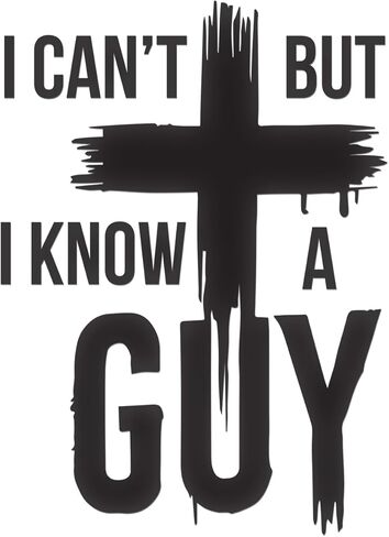(5.6 بوصة × 7.7 بوصة، أبيض) - بدون خلفية - متين ومقاوم للماء لـ I Can't, But - Christian Jesus Cross - ملصق لاصق لأجهزة الكمبيوتر المحمولة وزجاجات المياه والسيارات والشاحنات وهدية الحائط المثالية in Kuwait