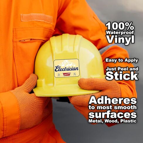 (Pack of 3) Electrician Sticker - Funny Electrical Worker Accessories Waterproof Stickers, 3 Inches in Kuwait
