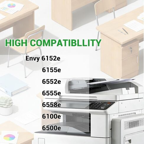 Ink Cartridge 68E Replacement for HP 68e High Capacity 68 Black Work with Envy 6152e 6155e 6552e 6555e 6558e Printer 6100e 6500e Printer 2-Pack in Saudi Arabia