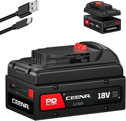 CEENR 4.0Ah PDNation Battery and Adapter Combo Compatible with Dewalt Battery Replace for Dewalt 20V Max Battery in Kuwait
