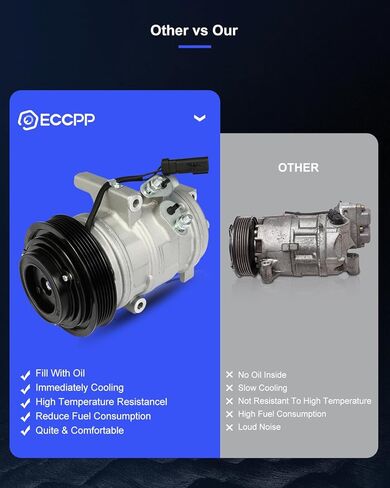 ECCPP AC Compressor Fast Cooling 2006-2010 Fit for Chrysler 300 for Dodge Magnum 2.7L Air Conditioning Compressor in Saudi Arabia