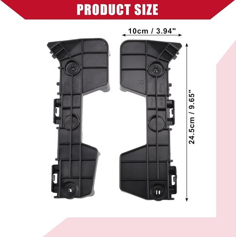 No.521570E020/521580E020 Bumper Bracket for Toyota Highlander 2008-2013 / Rear Left Right/Durable Plastic / 1 Pair Black in Saudi Arabia