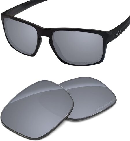 Performance Replacement Lenses Compatible with Oakley Sliver OO9262 57mm | Sliver Asian Fit (AF) Polarized Etched-Silver Metallic in Saudi Arabia