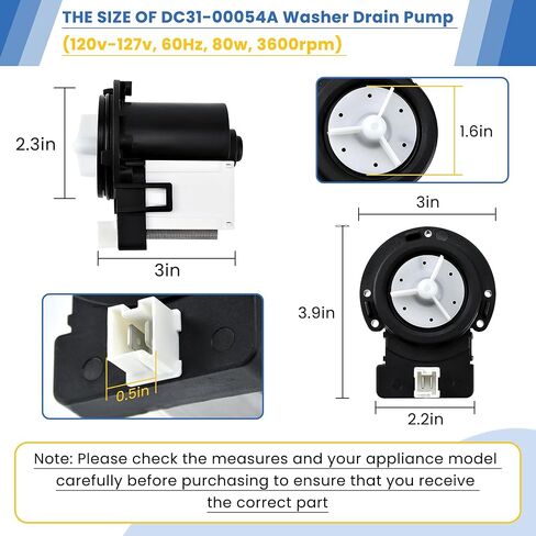 DC31-00054A Washer Drain Pump by AMI PARTS Replaces DC31-00016A AP4202690 62902090- Fit for kenMore samSung Washing Machine in Kuwait