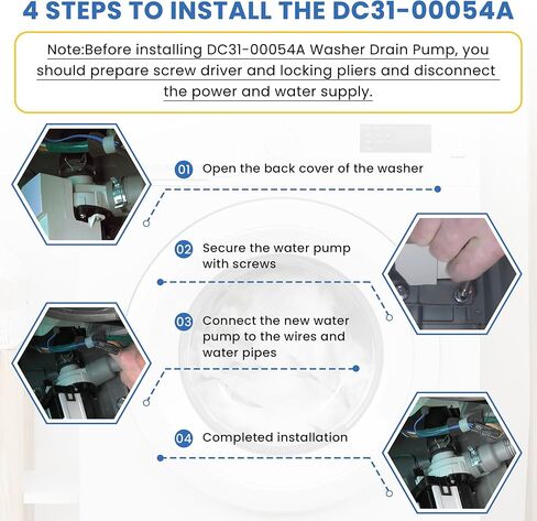 DC31-00054A Washer Drain Pump by AMI PARTS Replaces DC31-00016A AP4202690 62902090- Fit for kenMore samSung Washing Machine in Kuwait