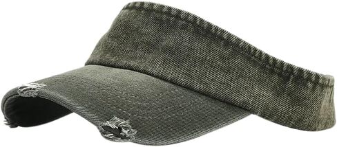 Belsen Washed Distressed Sun Visor Hat Unisex Cotton Ball Cap Empty Top Baseball Sun Cap in Kuwait