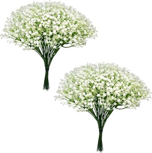 40 Pcs Babys Breath Artificial Flowers,Gypsophila Artificial Flowers, Fake White Baby's Breath Flowers Artificial Bulk for Wedding Floral Arrangement Party Decor in Saudi Arabia