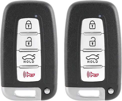 استبدال مفتاح Fob عن بعد يناسب 2010-2015 Hyundai Sonata Genesis Azera 2009-2013 Kia Optima 2011-2014 Kia ​​Ria Forte Borrego عن بعد للدخول بدون مفتاح SY5HMFNA04 (حزمة من 2) in Kuwait