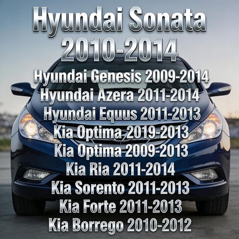 استبدال مفتاح Fob عن بعد يناسب 2010-2015 Hyundai Sonata Genesis Azera 2009-2013 Kia Optima 2011-2014 Kia ​​Ria Forte Borrego عن بعد للدخول بدون مفتاح SY5HMFNA04 (حزمة من 2) in Kuwait