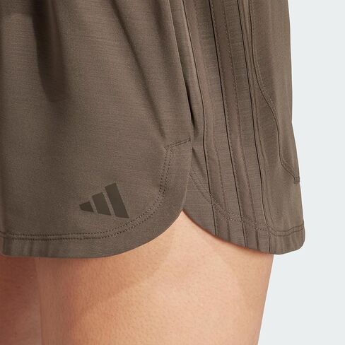 Adidas Women's Pacer Training 3-Stripes Woven High Rise Shorts, Shadow Olive/Shadow Olive, S 3" in Saudi Arabia