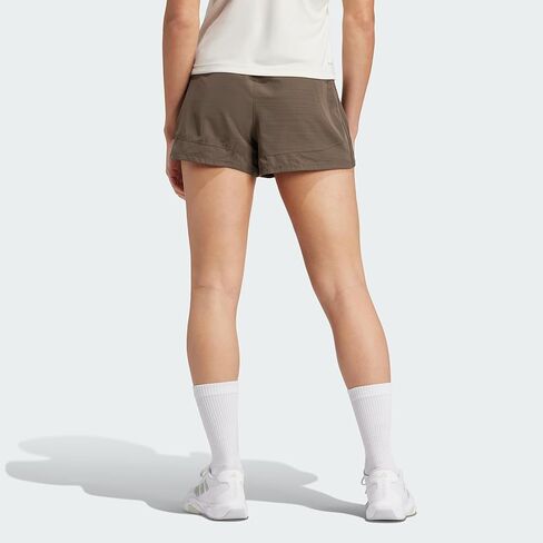 Adidas Women's Pacer Training 3-Stripes Woven High Rise Shorts, Shadow Olive/Shadow Olive, S 3" in Saudi Arabia