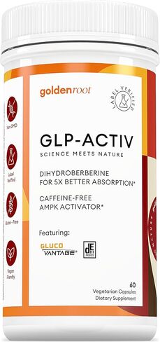 تركيبة امتصاص متقدمة من GLDN Berberine - 200 مجم ديهيدروبيرين 5X تحسين الامتصاص - DIM - بيكولينات الكروم والبروبيوتيك DE111 لدعم الجهاز الهضمي - صديقة للنباتيين - 60 كبسولة in Kuwait
