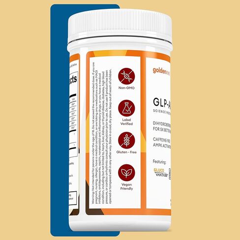 تركيبة امتصاص متقدمة من GLDN Berberine - 200 مجم ديهيدروبيرين 5X تحسين الامتصاص - DIM - بيكولينات الكروم والبروبيوتيك DE111 لدعم الجهاز الهضمي - صديقة للنباتيين - 60 كبسولة in Kuwait
