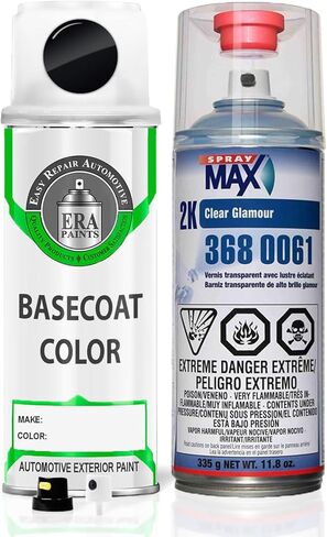 ERA Paints UM - Agate Black Metallic for FORD Exact Match Automotive Spray Paint Spray - Essential Kit w/ 2K 3680061 Clearcoat in Saudi Arabia