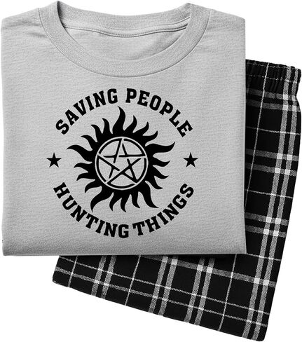 The Creating Studio Men's Sam Winchester Pajama Set, Gift for Men or Teens in Saudi Arabia