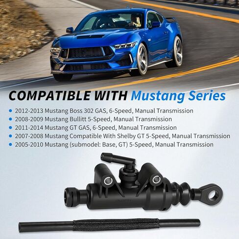 4R3Z7A543AA Clutch Master Cylinder Compatible with Ford Mustang 2005 2006 2007 2008 2009 2010 2011 2012 2013 2014 V6,Replacement CM640047 in Kuwait