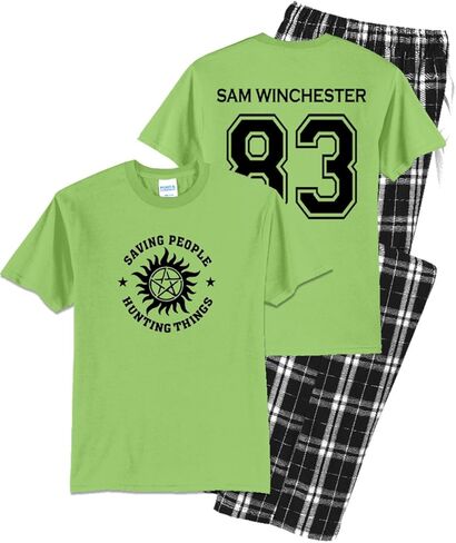 The Creating Studio Men's Sam Winchester Pajama Set, Gift for Men or Teens in Saudi Arabia