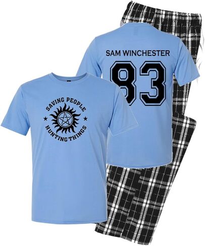 The Creating Studio Men's Sam Winchester Pajama Set, Gift for Men or Teens in Saudi Arabia