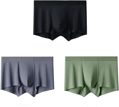 Mens Underwear 3 Pack Breathable Soft Modal Moisture-Wicking Trunks Boxer Briefs in Saudi Arabia