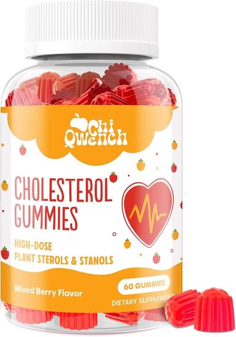 Cholesterol Supplements with 1500 Mg Plant Sterols & Stanols, Cholesterol Complex Gummies, Cholesterol Support Gummies, Maintains Normal Levels, Mixed Berry Flavor, 60 Count in Saudi Arabia